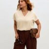 блузки для полных шелк plus size
