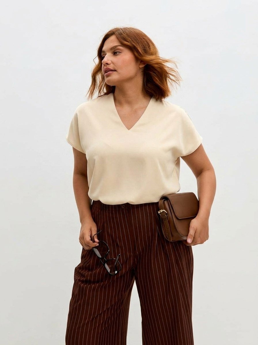 блузки для полных шелк plus size