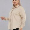 женская рубашка с удлиненной спинкой на полных