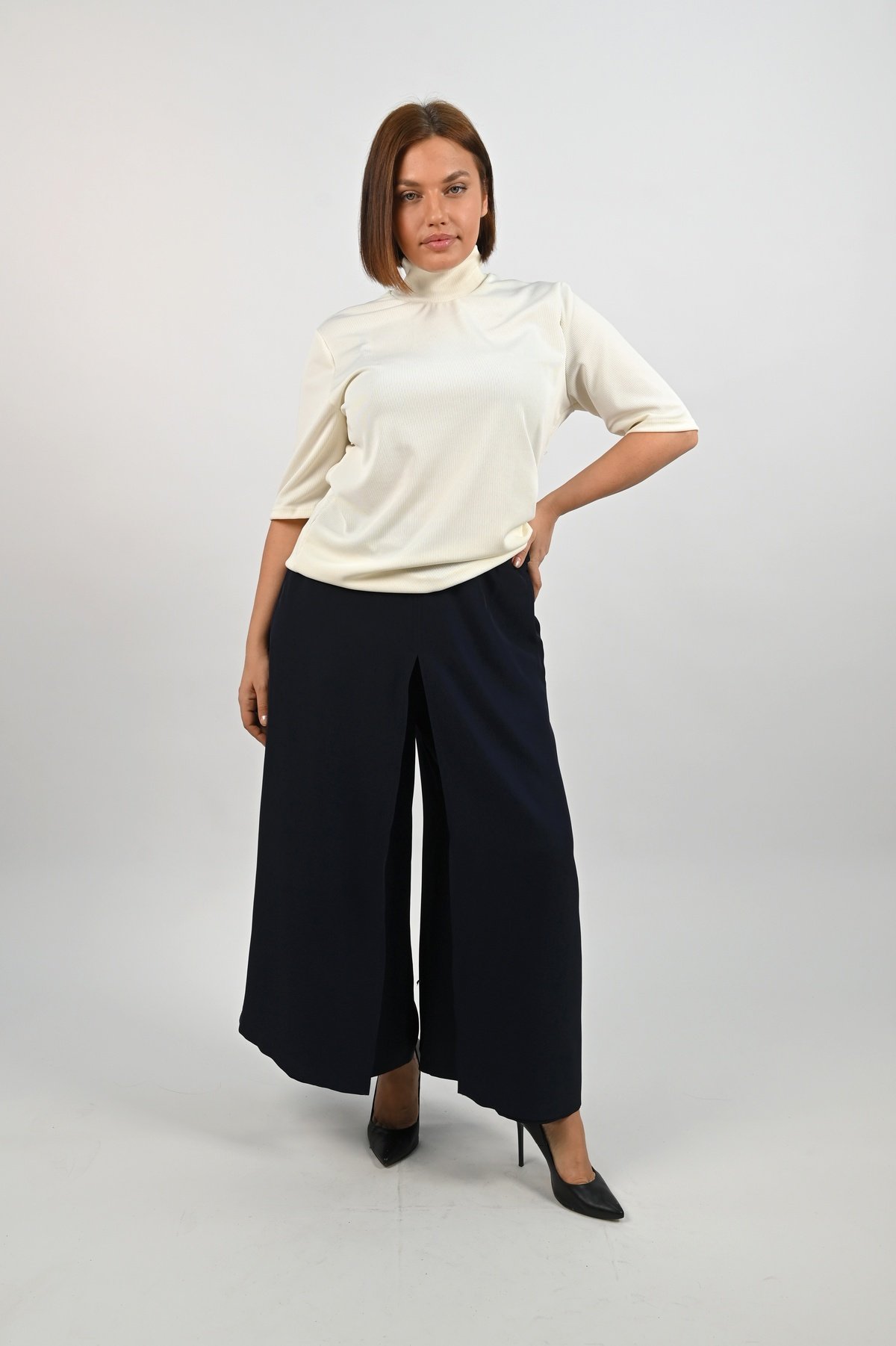 юбка брюки кюлоты синий mira chic